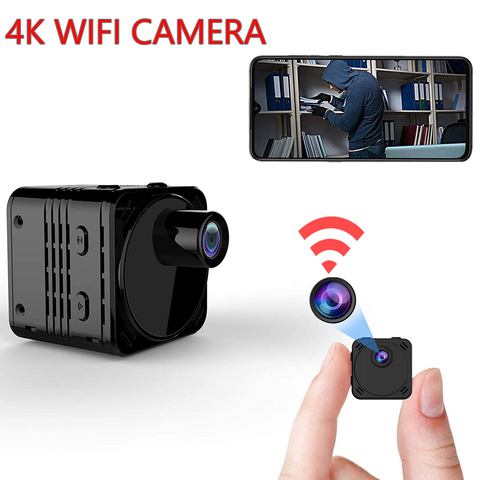 Minicámara WiFi 4K, videocámara inteligente inalámbrica, HD, pequeña, detección de movimiento, Vlog, Espia, visión nocturna, Vídeo IP, 1080P ► Foto 1/6