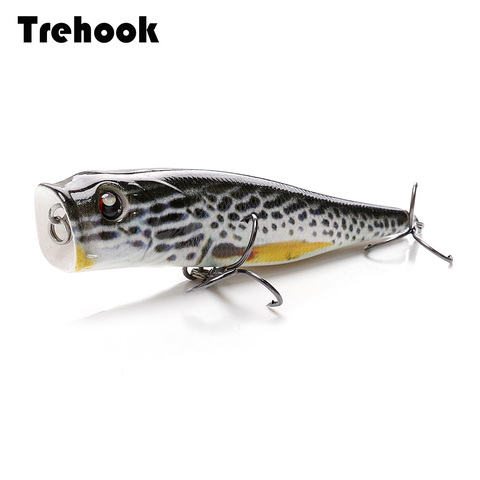 TREHOOK 8,5 cm 13,5g Japón flotante Popper Señuelos de Pesca Wobblers artificiales señuelos Poppers de Señuelos de Pesca de cebo duro para señuelo para trucha ► Foto 1/6