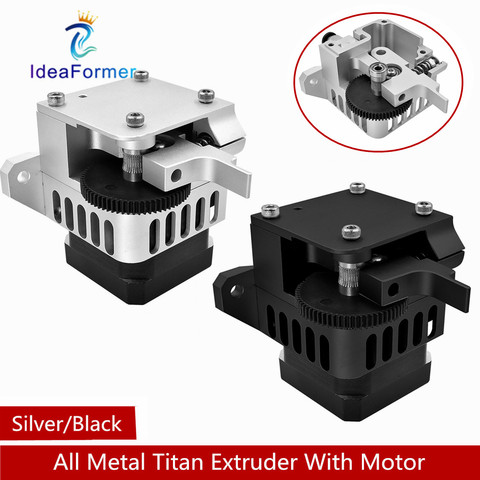 Extrusora de Metal Titan Aero mejorada, 1,75mm, plata/negro, para impresora 3D Prusa i3 MK2, soporte de montaje Bowden de accionamiento directo ► Foto 1/6