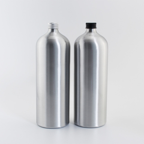 Botellas de aluminio vacías con tapón de rosca, 8 Uds., 1L, botella de Metal para jabón líquido, aceite esencial, contenedor de cosméticos, 1000ml ► Foto 1/6