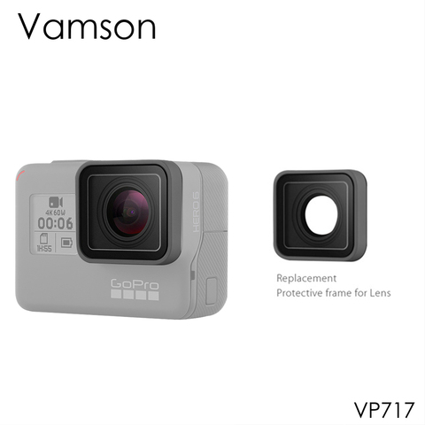 Vamson-Anillo de lente UV para Gopro Hero 7, marco protector de reparación, accesorios para Go pro VP717, color negro, 6, 5 ► Foto 1/6