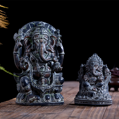 Lord Ganesha-estatua de Buda, elefante, Dios, decoración para el hogar, oficina, jardín, meditación, figura estatua de Buda grande, adorno ► Foto 1/6