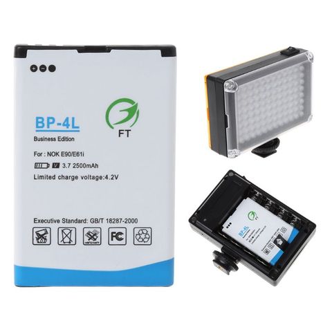 Batería de iones de litio de repuesto para luz de vídeo de cámara LED, 2500mah, BP-4L, 96/112 ► Foto 1/6