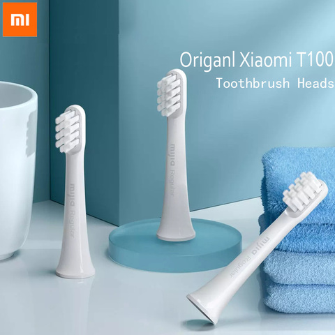 Xiaomi Original T100 cepillo de dientes de cepillo de dientes cabezas Mijia T100 eléctrico Oral de limpieza profunda cabezas de cepillos de dientes sonicare ► Foto 1/6