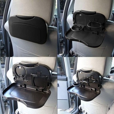 Portavasos plegable para coche, soporte Universal para comida, asiento trasero, mesa, soporte para teléfono, caja de almacenamiento ► Foto 1/6