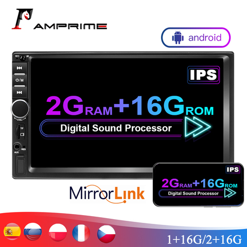 AMPrime 7018B reproductor Multimedia Universal para coche Autoradio 2din estéreo 7 