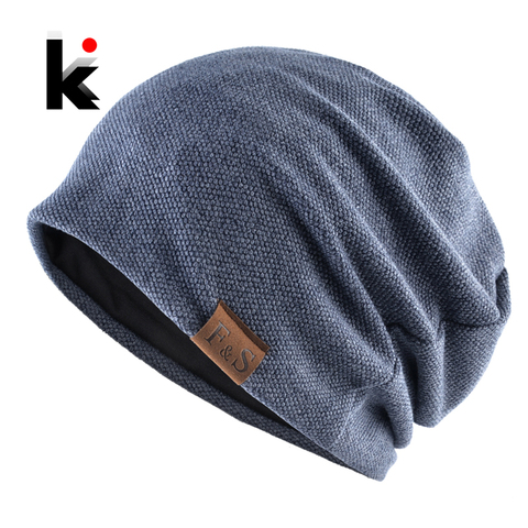 Sombrero de moda para hombres y mujeres otoño tejido de Color sólido Skullies gorros primavera Casual suave turbante sombreros Hip Hop beanie ► Foto 1/6