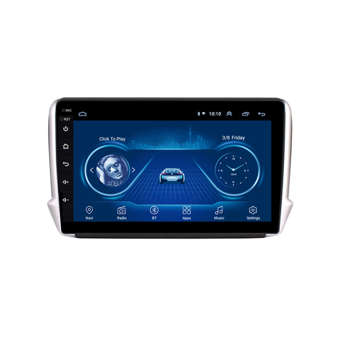 Radio de coche 2 Din para Peugeot 2008 208 sistema Multimedia 2014 2015 2016 2017 2022 navegación GPS Android WIFI FM cámara trasera ► Foto 1/6