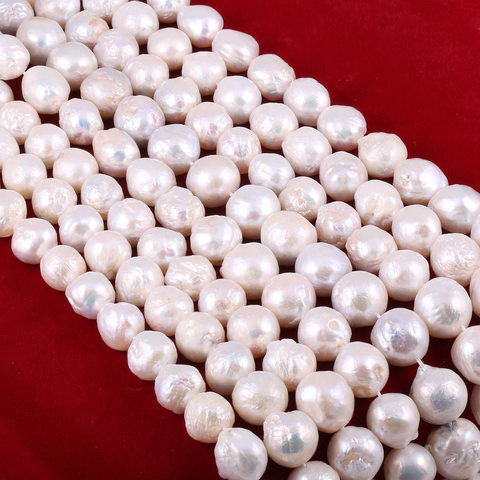 Perlas naturales de agua dulce de 34cm, cuentas sueltas en forma de arroz de alta calidad para DIY, collar elegante, pulsera, fabricación de joyas ► Foto 1/4