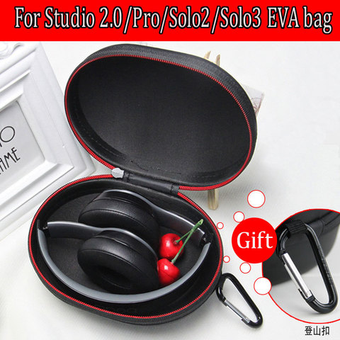 Funda de goma EVA dura portátil para auriculares, estuche de auriculares inalámbrico a prueba de golpes, resistente al agua, para Beats By Dre Studio 2,0/Pro/Solo2/Solo3 ► Foto 1/5