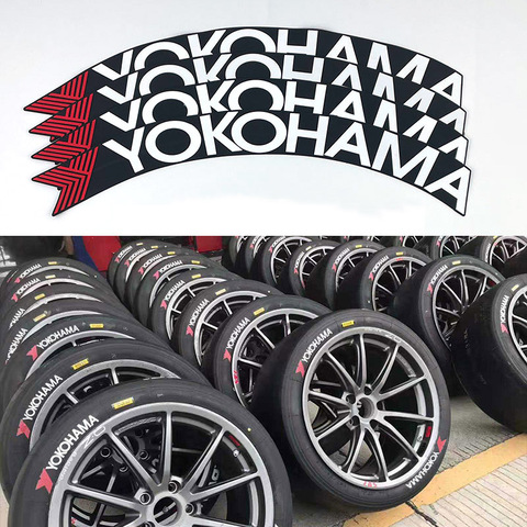 Pegatinas de goma con letras para neumático de coche, pegatinas de ajuste Universal con logotipo 3D para motocicleta, estilismo DIY de etiqueta para ruedas ► Foto 1/6