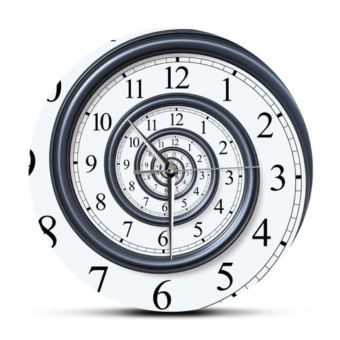 Reloj de pared con números acrílicos, cronógrafo Retro abstracto con espiral, números árabes, efecto 3D, con números helicoidales impresos, para colgar en la pared ► Foto 1/6