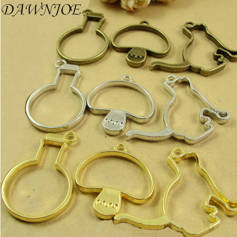 Resina epoxi UV de Metal con forma de seta de gato, portarretratos, accesorios de marco, Base colgante, DIY, suministros de joyería ► Foto 1/4