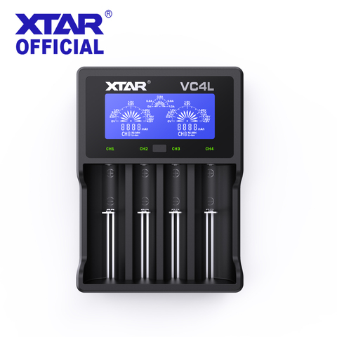 Cargador de 18650 XTAR VC4L cargador de batería 4 bahías 2022 nuevo tipo de C para 21700 baterías de Li-Ion cargador de batería USB VC4 L ► Foto 1/1