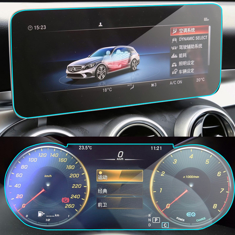Película protectora de pantalla LCD de vidrio templado para coche, protector de tablero para Mercedes Benz Clase C W205 2022 ► Foto 1/3