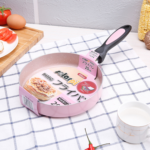 Sartén para tortilla rosa de 18-20cm para huevos, máquina de tortitas, sartenes creativas antiadherentes, para desayuno, sin aceite y humo ► Foto 1/6