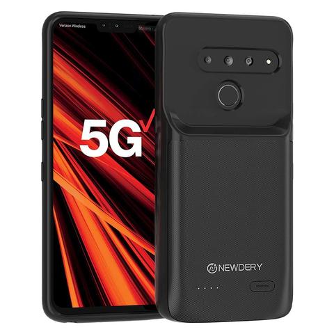 Funda de batería para LG V50 5G, 4700mAh, negra, novedad ► Foto 1/6