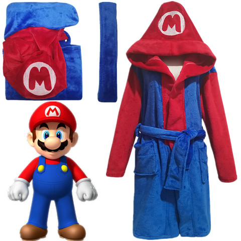 Super Luigi-pijamas de niños Unisex, disfraz de Cosplay, bata de noche, albornoz ► Foto 1/6