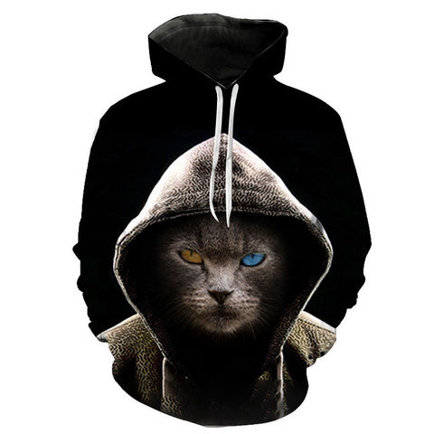 Sudadera con capucha con estampado Animal divertido gato 3D 2022 marca hombres mujeres niños Hip Hop Cool Cats Streetwear sudaderas Jersey ► Foto 1/6