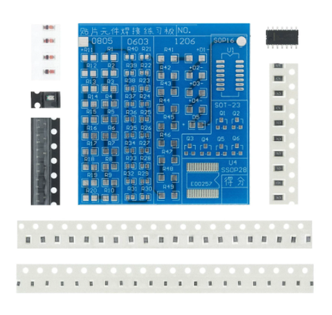 Placa de circuito DIY PCB SMT SMD, tablero de práctica de soldadura, Kit artesanal, Cangurera de entrenamiento, traje electrónico de 77 Uds. ► Foto 1/1