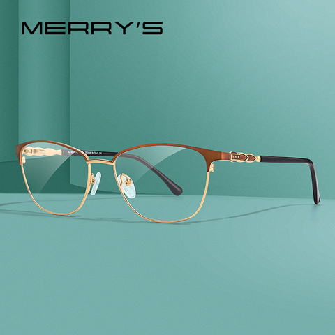 MERRYS-Montura de gafas de lujo para mujer, lentes de moda a la moda para miopía, graduadas, S2111 ► Foto 1/6