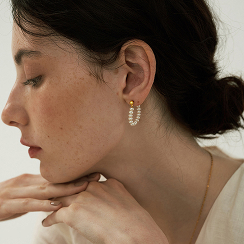 Peri'sBox-pendientes de perlas naturales de agua dulce para mujer, aretes minimalistas, joyería 2022 ► Foto 1/6