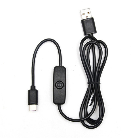 Cable USB tipo C 3A para móvil, Cable USB de carga rápida con interruptor de encendido y apagado para Samsung S10, S9, S8, Huawei P30 Pro ► Foto 1/6