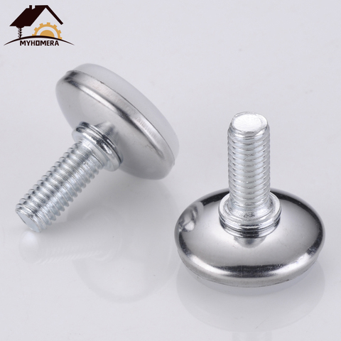 Myhomera 4 Uds de piernas de muebles de Metal Anti-slip Base de mesa ratona pierna del Gabinete de M6 M8 ajustable Patas de nivelación nivelador de 15mm-25mm ► Foto 1/6
