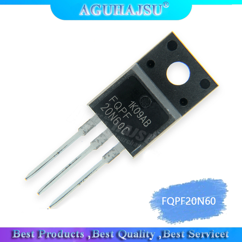 10pcs FQPF20N60 TO220 20N60 20N60C FQPF2060C FQPF20N60C 20A 600V recto insertar sello de plástico TO-220F MOS FET ► Foto 1/1