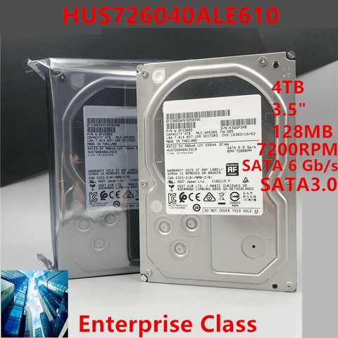 Nuevo disco duro para Hgst, 4TB, 3,5 pulgadas, 7K6, SATA, 6 Gb/s, 128MB, 7200RPM, HDD interno, clase empresarial, HDD, HUS726040ALE610 ► Foto 1/6