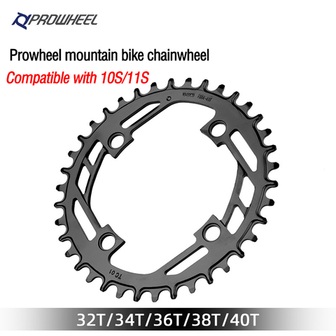 PROWHEEL 104 BCD ronda estrecha gran plato de bicicleta de montaña 32T 34T 36T 38T 40T 10S 11S biela de bicicletas MTB placa parte ► Foto 1/5