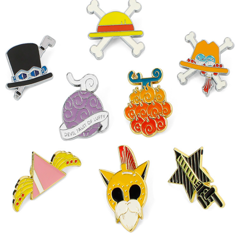 Juguete figura Anime una pieza Luffy aleación broche dibujos animados Badgeor hombres insignia para ropa camiseta Pin para solapa de cuello broche para regalo para Amiga ► Foto 1/6