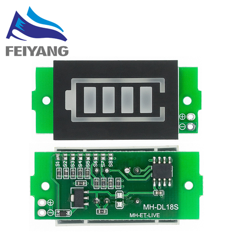 10 Uds 1S-8S batería de litio de 3,7 V Indicador de capacidad para 4,2 V/azul/pantalla verde de batería de vehículo eléctrico medidor de corriente Li-ion ► Foto 1/4