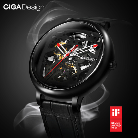 CIGA DESIGN-Reloj de pulsera mecánico automático, esqueleto, caja de acero inoxidable, cristal de zafiro, Unisex ► Foto 1/6