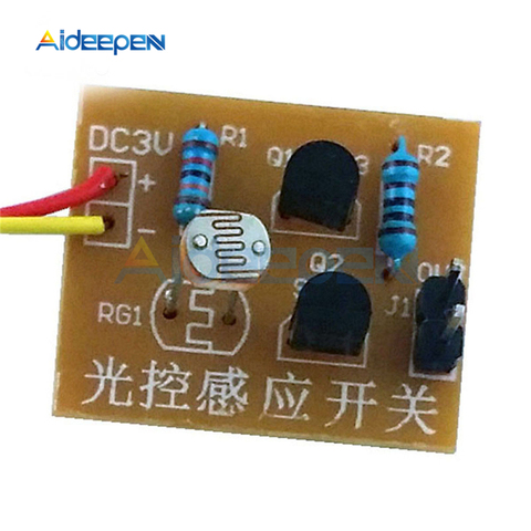 Módulo de interruptor de Sensor de Control de luz CC 3V, Kit de interruptor fotoeléctrico de inducción, conjunto de circuito integrado de entrenamiento ► Foto 1/6