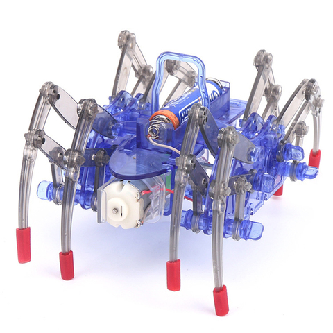 Nuevo divertido Diy robot eléctrico de araña rompecabezas juguete eléctrico de Ciencia Animal de rastreo juguete modelo electrónico para mascotas regalos para niños ► Foto 1/4