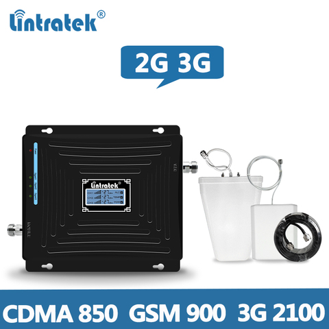 Lintratek repetidor GSM 900, 850Mhz 3G 2100Mhz amplificador de señal 3G 2G amplificador CDMA 850Mhz WCDMA 2100 GSM 900 repetidor B5/B1 @ 8 ► Foto 1/1