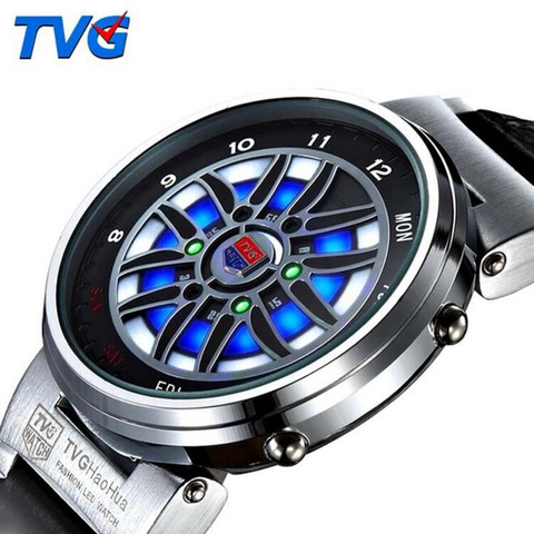 TVG-relojes deportivos para hombre, pulsera Digital Led electrónica, creativa, a la moda ► Foto 1/6