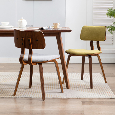 Sillas de comedor de madera sólida de estilo nórdico, asiento con respaldo para cocina, dormitorio, muebles minimalistas modernos para el hogar, silla de restaurante de Hotel ► Foto 1/6