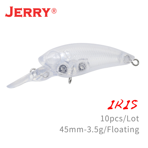 Jerry Iris Micro girando Wobbler duro señuelo de trucha bajo buceo flotante macho 45mm Crankbait Costa Pesca Artificial Pesca ► Foto 1/5