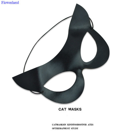 Accesorios de vestir para fiesta de mascarada de Halloween, mascarilla negra de media cara Sexy para chica y gato, máscara para despedida de soltera ► Foto 1/4