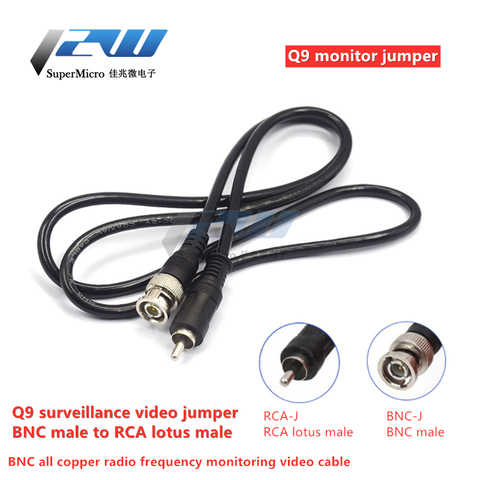 Conector de cable coaxial bnc a rca macho de 1m / 3 pies para accesorios de cámara de sistema CCTV ► Foto 1/1