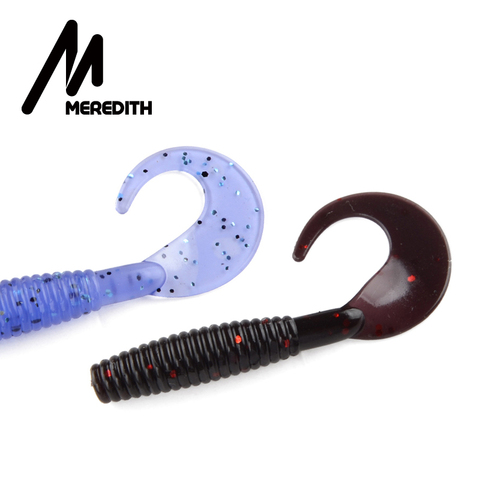 MEREDITH 20 unids/lote de pesca 50mm 1,26g larva Artificial suave cebo depredador suaves gusano señuelo de pesca se tambalea ► Foto 1/6