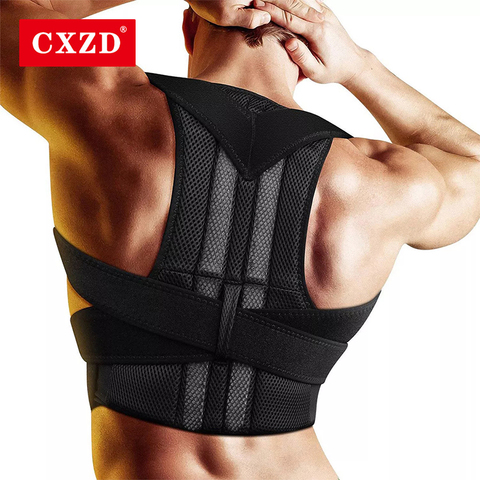 CXZD 2022 nuevos hombres postura de la columna vertebral Corrector apoyo cinturón de hombro refuerzo para vendaje ajustable de la clavícula de la columna Lumbar Corrección ► Foto 1/6