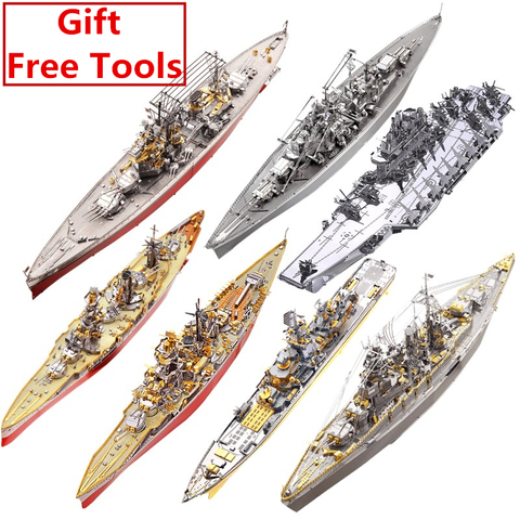 Modelo MMZ Piececool 3D rompecabezas de Metal ruso Japón Kongou Nagato Battleship DIY montar modelos Kits de corte láser rompecabezas juguete para regalo ► Foto 1/6