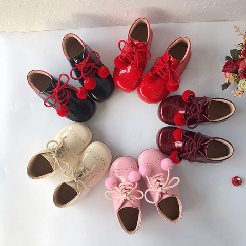 Botas cálidas de piel auténtica para bebé, zapatos dulce princesa españoles para niña, botas para niño, botas para niña 2022 ► Foto 1/6