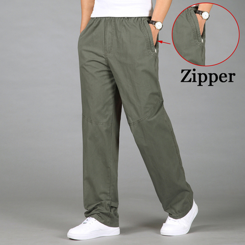 Pantalones largos de algodón informales de moda 2022 para hombre, Pantalones rectos para hombre, 5XL 6XL talla grande, pantalones de verano de negocios de lujo los hombres ► Foto 1/6