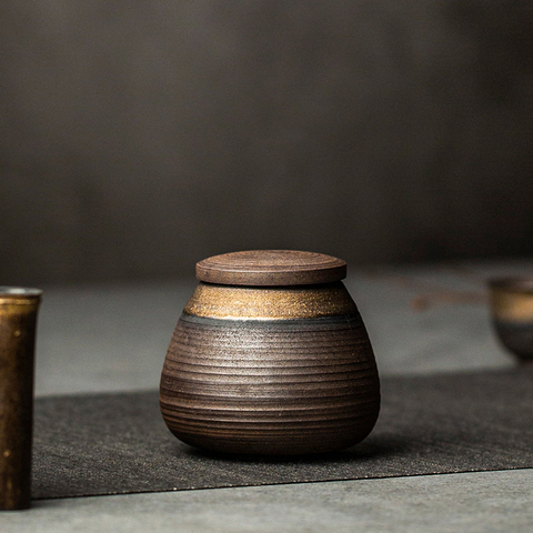 LUWU-botes de té de cerámica de tamaño pequeño, jarras de té vintage para almacenamiento de té ► Foto 1/6