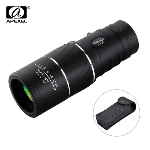 APEXEL-telescopio Monocular BAK4 HD de alta potencia, 16x52, impermeable, visión nocturna, para ver aves al aire libre, caza, viajes, deportes, hiki ► Foto 1/6