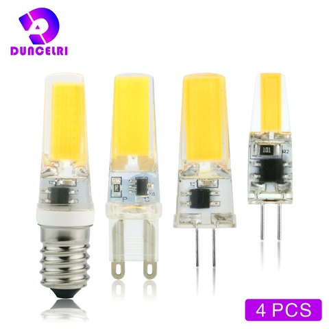 4 unids/lote G4 G9 E14 bombilla de luz LED 3W 6W AC/DC 12V 12V 220V luz LED foco lámpara reemplazar lámparas halógenas blanco frío/calor ► Foto 1/6